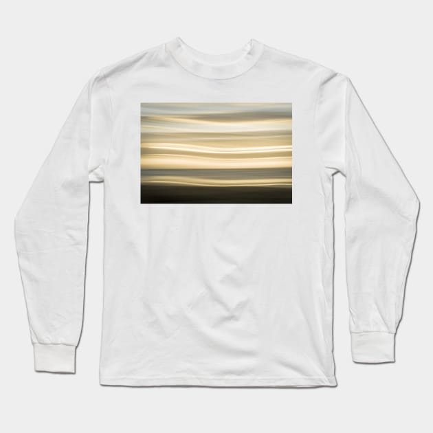 Coastal abstract wavy pattern over horizon Long Sleeve T-Shirt by brians101